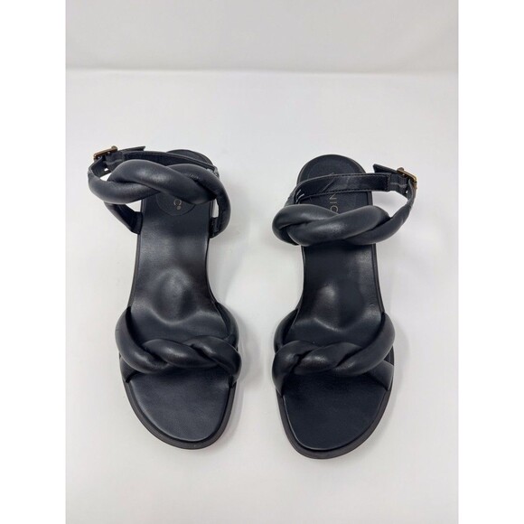 Vionic Angelica Womens Sandals Black Leather Slingback Puffy Kitten Heels US 7 M - Picture 2 of 8